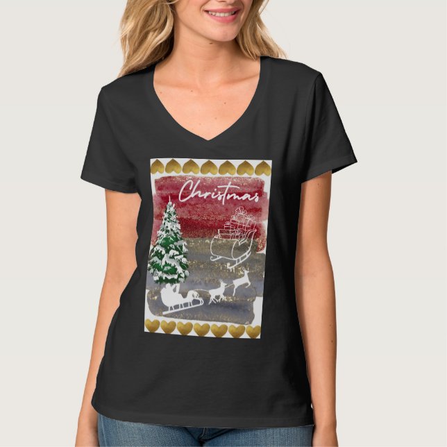 Camiseta Vintage Christmas House Flag  (Anverso)