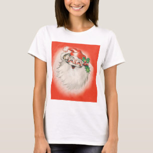 Camiseta Vintage Christmas, Jolly Retro Santa Claus de los 