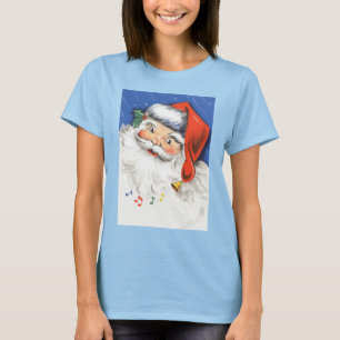 Camiseta Vintage Christmas, Jolly Santa Claus con música