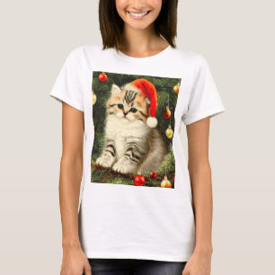 Camiseta Vintage Christmas Kitten