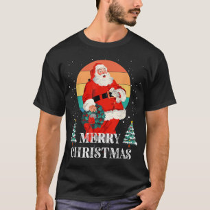 Camiseta Vintage Christmas Santa Claus Gifts Boys Kids Xmas