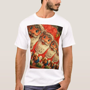Camiseta Vintage Christmas Santa Paper Mache