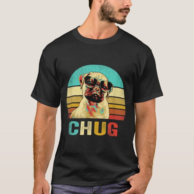Camiseta Vintage Chug Perro Atardecer (Anverso)