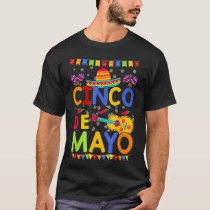 Camiseta Vintage Cinco De Mayo México Guitar Funny 