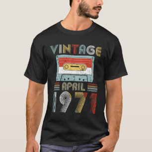 Camiseta Vintage cinta de casete del cumpleaños de abril d