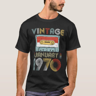 Camiseta Vintage cinta de casete del cumpleaños de enero de