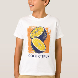 Camiseta Vintage Citrus Lemon Moda Watercolor