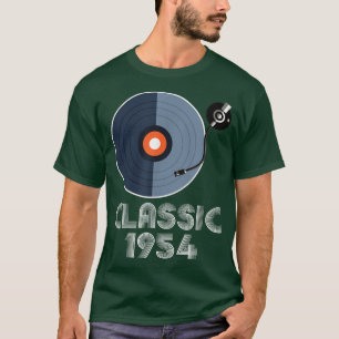 Camiseta Vintage Classic 1954 Vinyl Record Player Music Lov