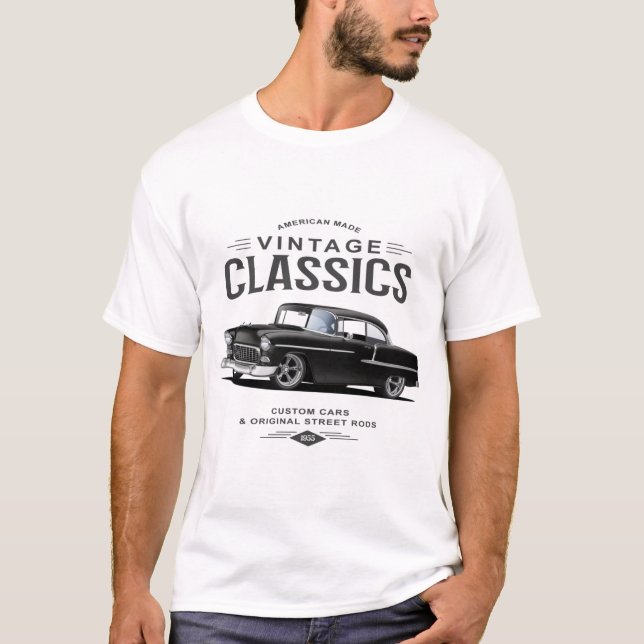 Camiseta Vintage Classic Black Street Rod (Anverso)