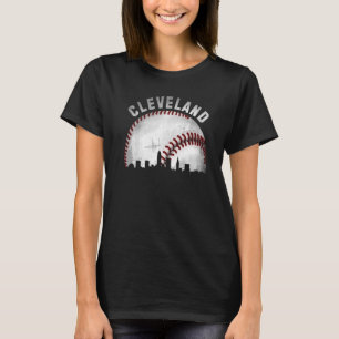 Camiseta Vintage Cleveland Skyline City Baseball