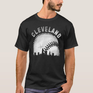 Camiseta Vintage Cleveland Skyline City Baseball