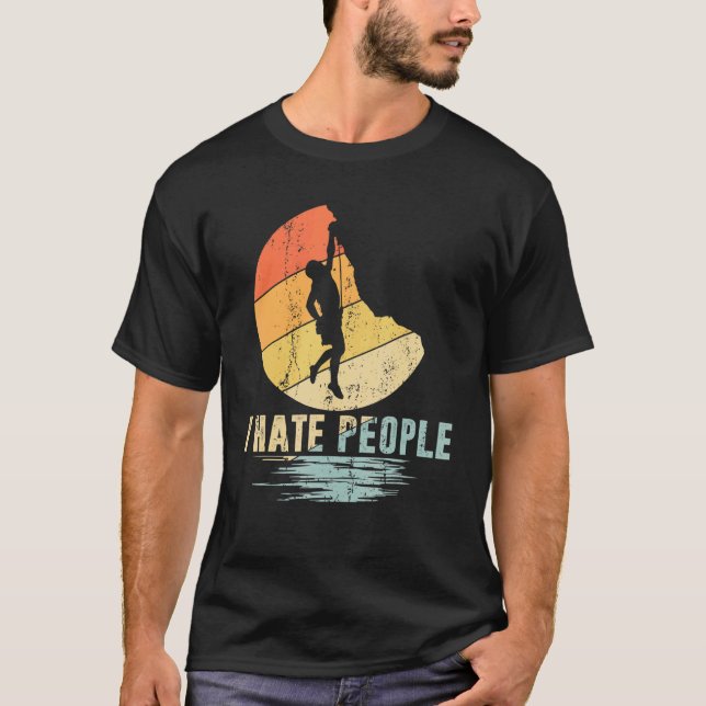 Camiseta Vintage Climber I Hate People Climbing Vin (Anverso)