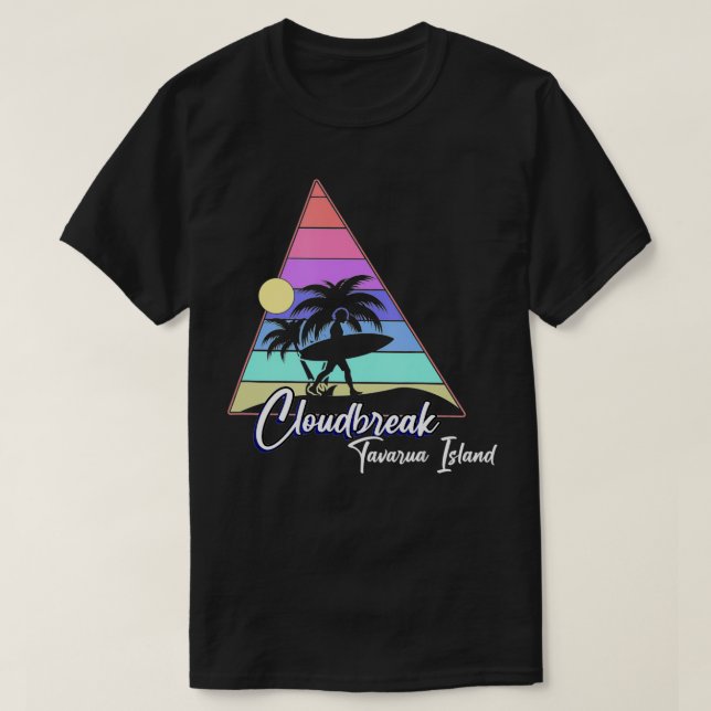 Camiseta Vintage Cloudbreak Fiji Surfing (Diseño del anverso)