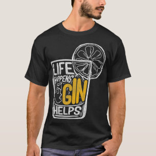 Camiseta Vintage Cocktail Gin Lover Cita La Vida Pasa