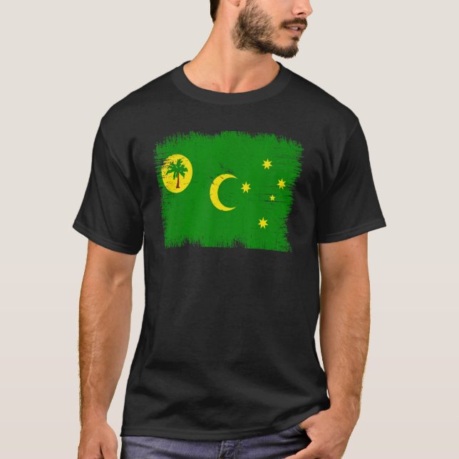 Camiseta Vintage Cocos Keeling Islands Flag Cocos Island (Anverso)