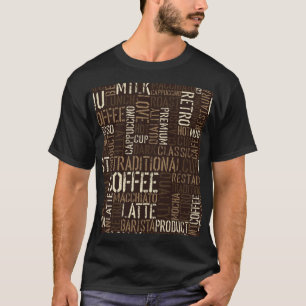Camiseta Vintage Coffee Experience Seamless Pattern