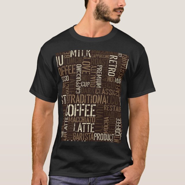 Camiseta Vintage Coffee Experience Seamless Pattern (Anverso)