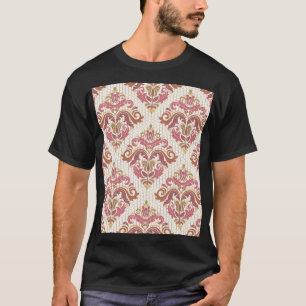Camiseta Vintage colorido de color adamascado.