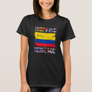 Camiseta Vintage Columbia Bandera Colombiana Orgullo Hispan