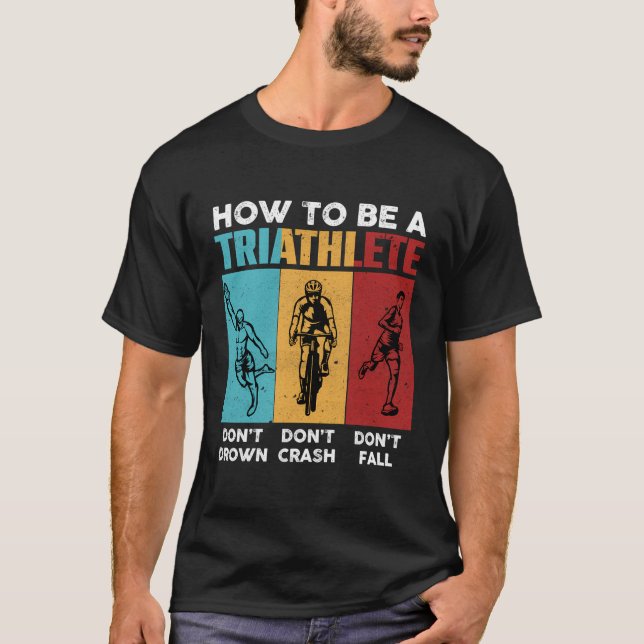 Camiseta Vintage Cómo Ser Un Atleta Triatleta M (Anverso)
