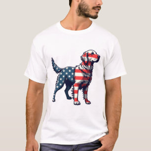 Camiseta vintage con silueta de Golden Retriever p