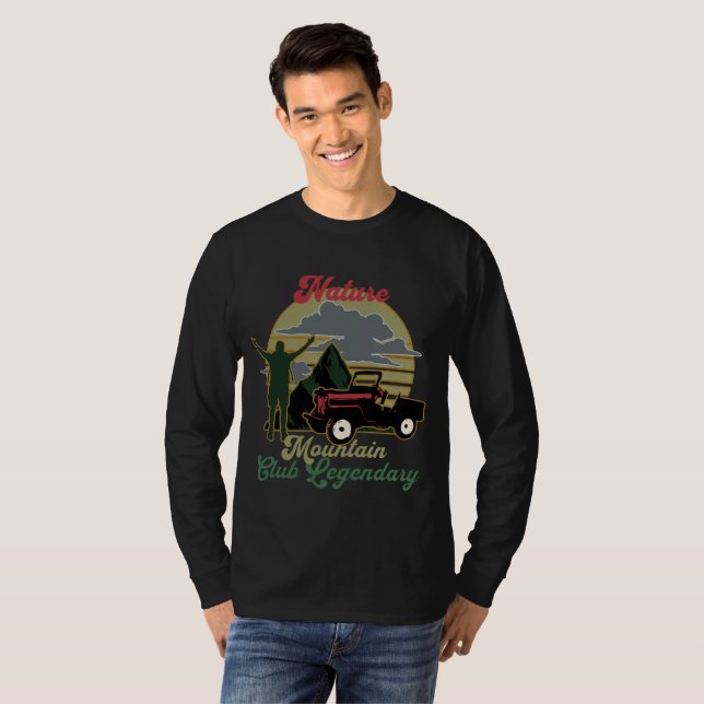 Camiseta vintage cool campfire excursionismo excursionismo (Anverso completo)