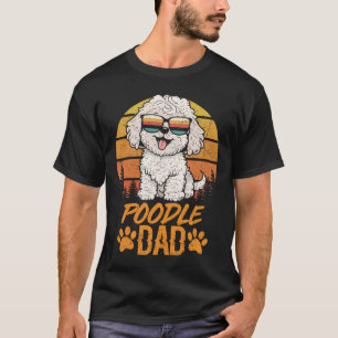 Camiseta Vintage Cool White Toy Poodle Dad Día del Padre Pa