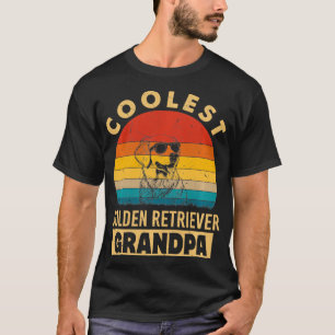 Camiseta Vintage Coolest Golden Retriever Dog Grandpa Funny