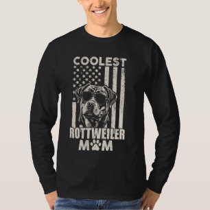 Camiseta Vintage Coolest Rottweiler Mom Estados Unidos Band