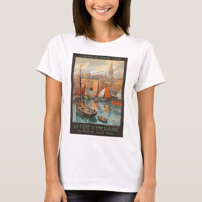Camiseta Vintage Cote d'Emeraude Saint Malo (Anverso)