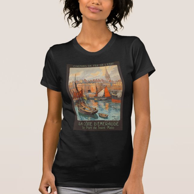 Camiseta Vintage Cote d'Emeraude Saint Malo (Anverso)