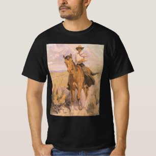 Camiseta Vintage Cowboy, mujer a caballo por Dunton