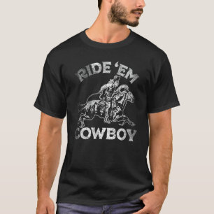 Camiseta Vintage Cowgirl's Country Ride'em Cowboy Hor