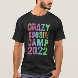 Camiseta Vintage CRAZY COUSIN CAMP 2022 Funny Grandma Grand