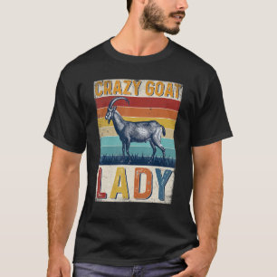 Camiseta Vintage Crazy Goat Lady Goats Farmer