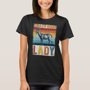 Camiseta Vintage Crazy Goat Lady Goats Farmer