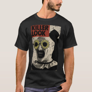 Camiseta Vintage Creepy Clown Art - Horror Film Aesthetic