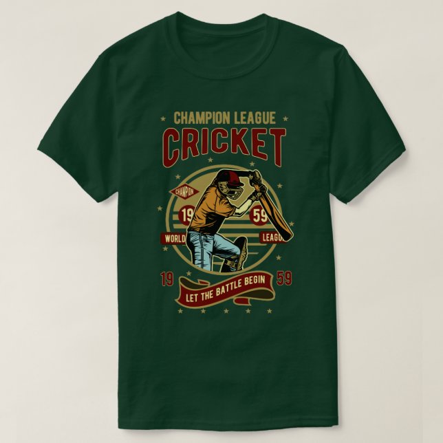 Camiseta Vintage Cricket Champion  (Diseño del anverso)