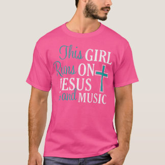 Camiseta Vintage Cristiano Este Chica Corre Sobre Jesús Y M
