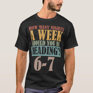 Camiseta Vintage Cuántas Noches a la Semana Deberías Leer