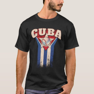 Camiseta Vintage Cuba Baseball National Cuban Flag Patrioti
