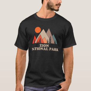 Camiseta Vintage Cumbre del Parque Nacional Zion Montañas Z