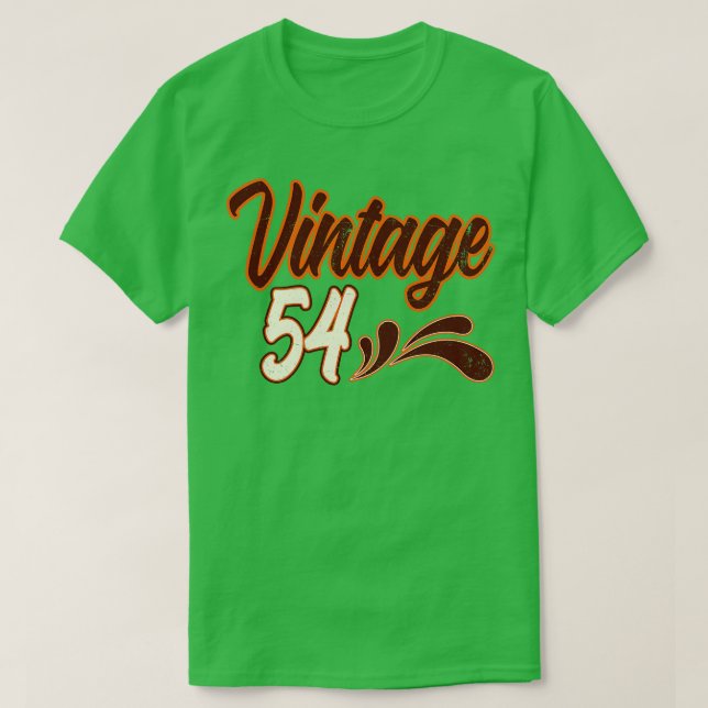 Camiseta Vintage Cumpleaños de 54 años (Diseño del anverso)
