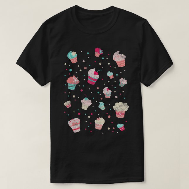 Camiseta Vintage Cupcakes Fiesta Baking Baker (Diseño del anverso)
