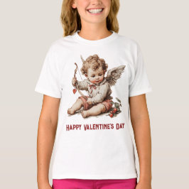 Camiseta Vintage Cupid With Heart Bow