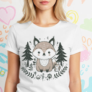 Camiseta Vintage Cute Baby Fox