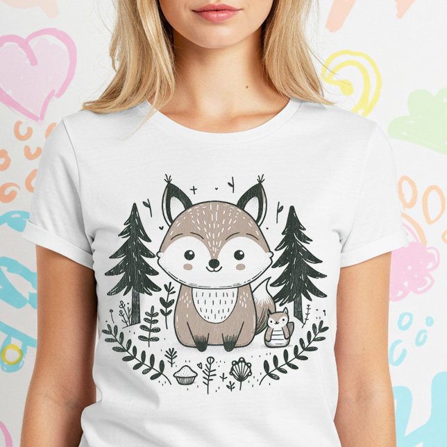 Camiseta Vintage Cute Baby Fox (Subido por el creador)
