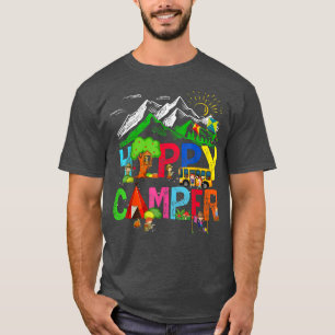 Camiseta Vintage Cute Happy Camper Funny Camping Lover