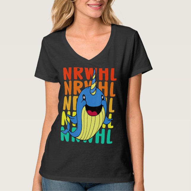 Camiseta Vintage Cute Narwhal (Anverso)
