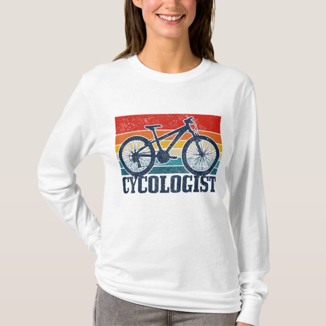 Camiseta Vintage Cycologist Mountain Bike MTB Cyclny Funny (Anverso)